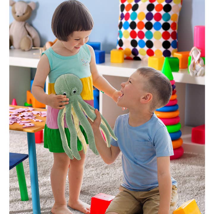 Cota Global - Wholesale Stuffed/Plush Toy - Kids & Baby - Super-Soft Plush - Green Octopus 15"5