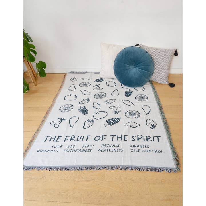 Elevated Faith – Manta para sofá por atacado – Manta de Lançamento Fruto do Espírito1