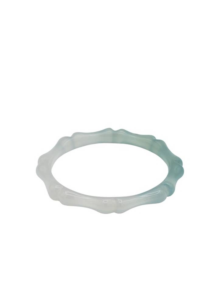 Bambam — Bamboo Shaped Skinny Jade Stone Bangle for wholesale by seree