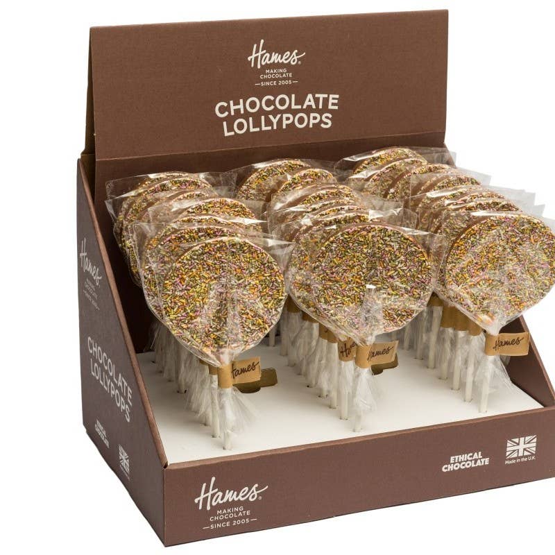 Hames Chocolates – wholesale Lollipop – UK ONLY Milk Lollipop Sprinkles2