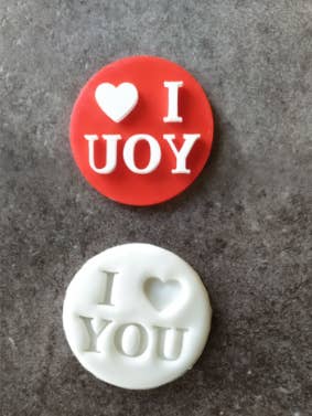 Stamp with handle: “I LOVE YOU” | Round for wholesale by 3Dkoupe