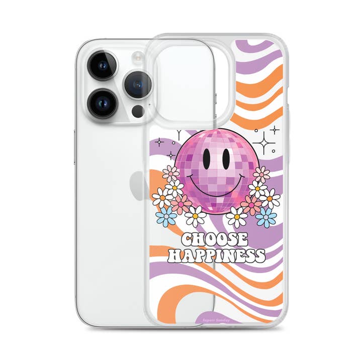 Trippy Wavy Swirl Retro 70er Jahre Psychedelic Groovy iPhone-Hülle für den Großhandel von Superr Sunday