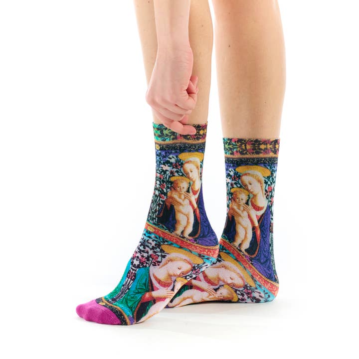 Stifano Pesselino Bamboo Red Ribbon Socks for wholesale by Ruban Rouge