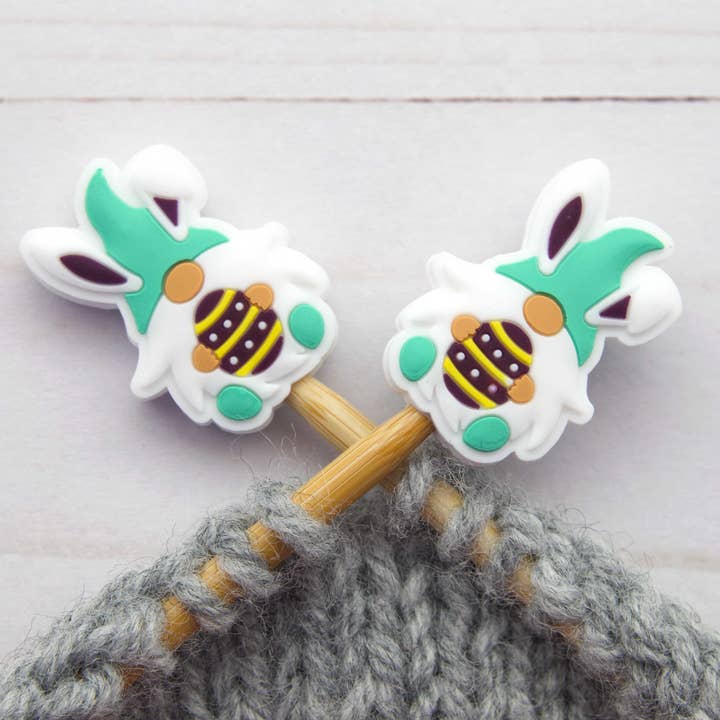 Bunny Gnome | Stitch Stoppers for wholesale by Fox & Pine Stitches