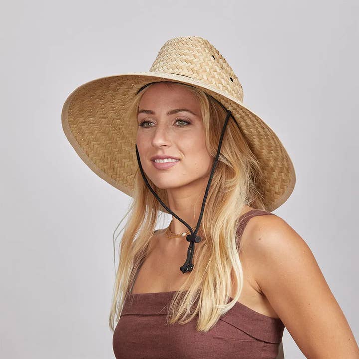 American Hat Makers - Wholesale Straw Hat - Unisex - Palm Straw Sun Hat - Style Barracuda (Prepack of 12)4