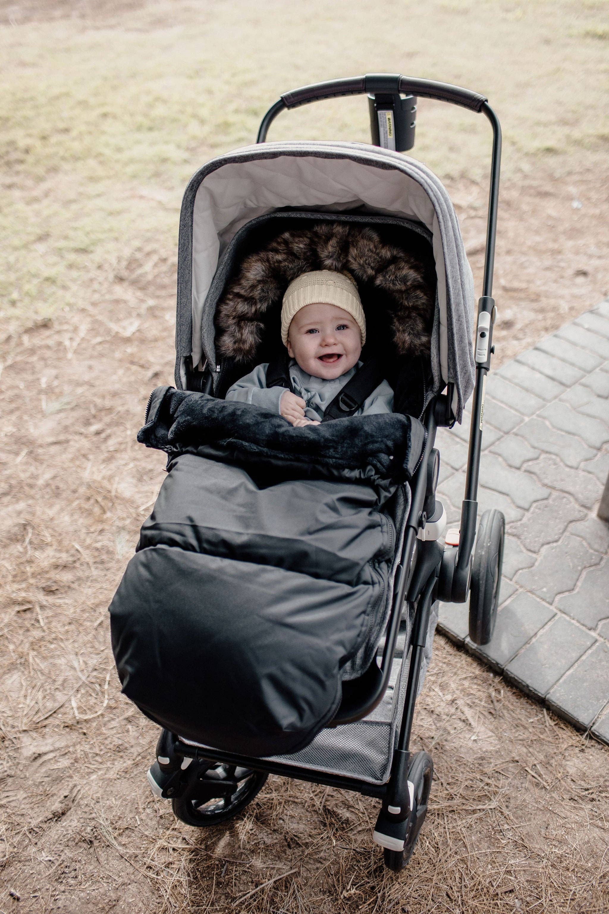 baby luno - Wholesale Pram cover/accessory - baby luno Nordic Footmuff Pram Liner - Classic Black6