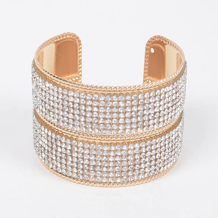 Rhinestone Metal Cuff for wholesale by 3AM BY H&D ACCESSORIES