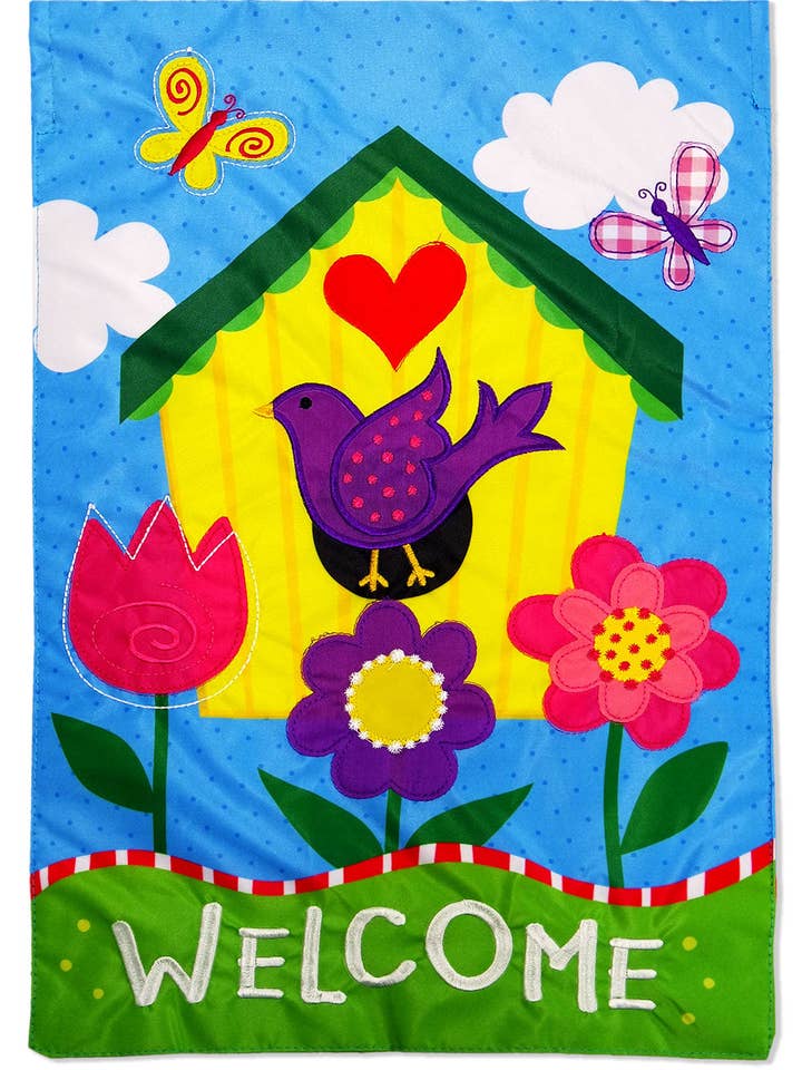 Flag Velkommen Birdhouse Indretning af hjemmet for engroshandel hos Two Group Flag Co
