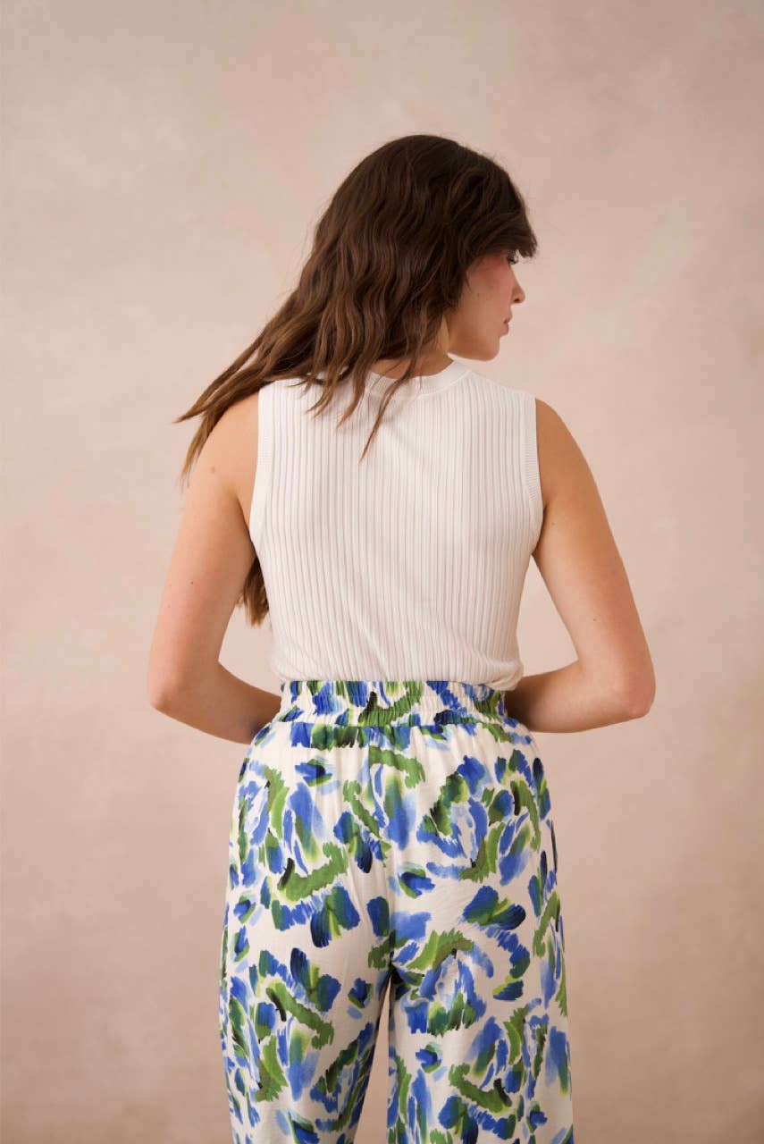 CHOKLATE PARIS – Großhandel Tanktop – Damen – Tanktop aus feinem Rippenstrick mit breiten Trägern - 88075