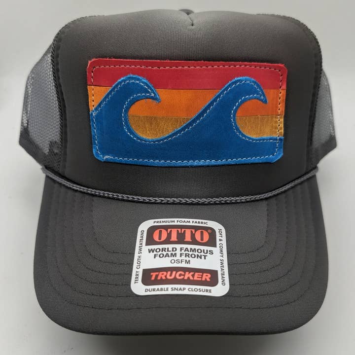 Trucker-Hut Wellenreiter für den Großhandel von Vicki Jean Leather Design Co.