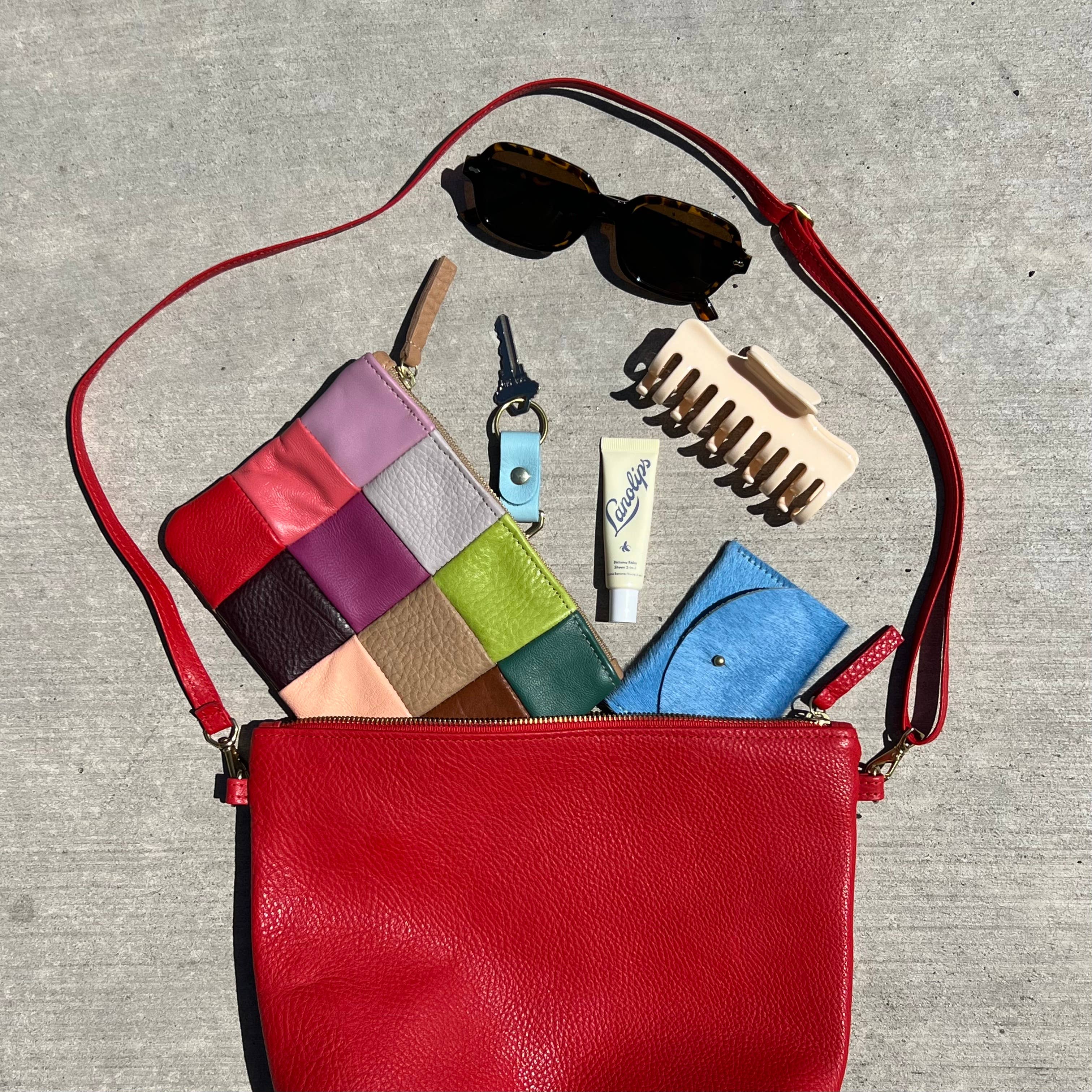 Primecut - Wholesale Shoulder Bag - Women's - Mini Hobo - Brown + White Hair on Hide5