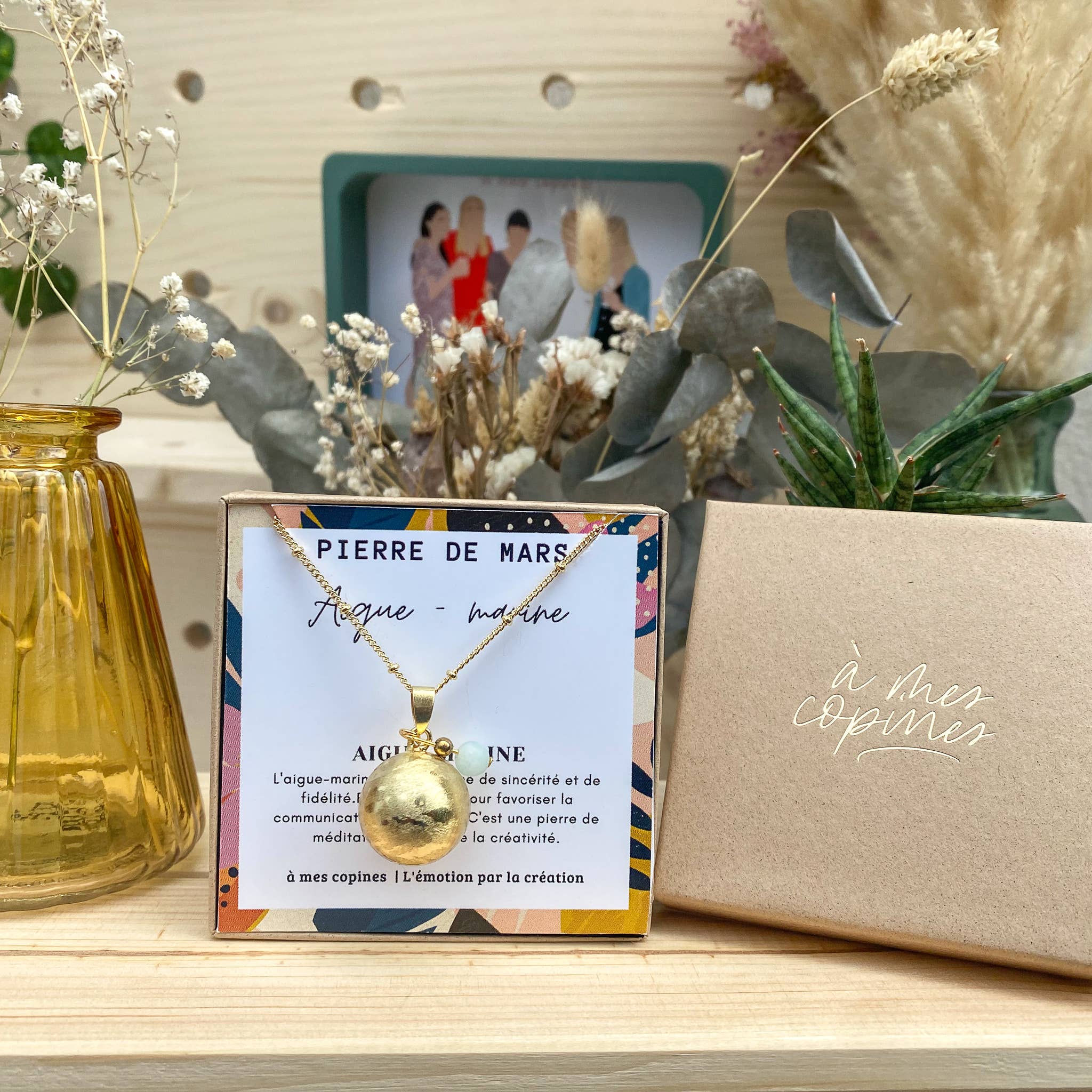 à mes copines - Wholesale Pendant/Charm Necklace - Gold Plated Pregnancy Bolas With Birthstones1