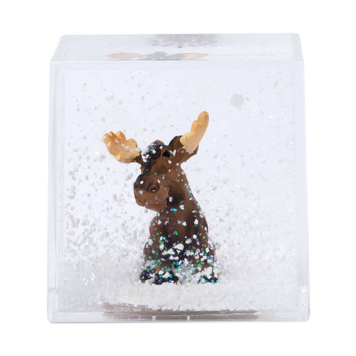 NL Moose Cube Snow Globe for wholesale by Mother Moose Gifts