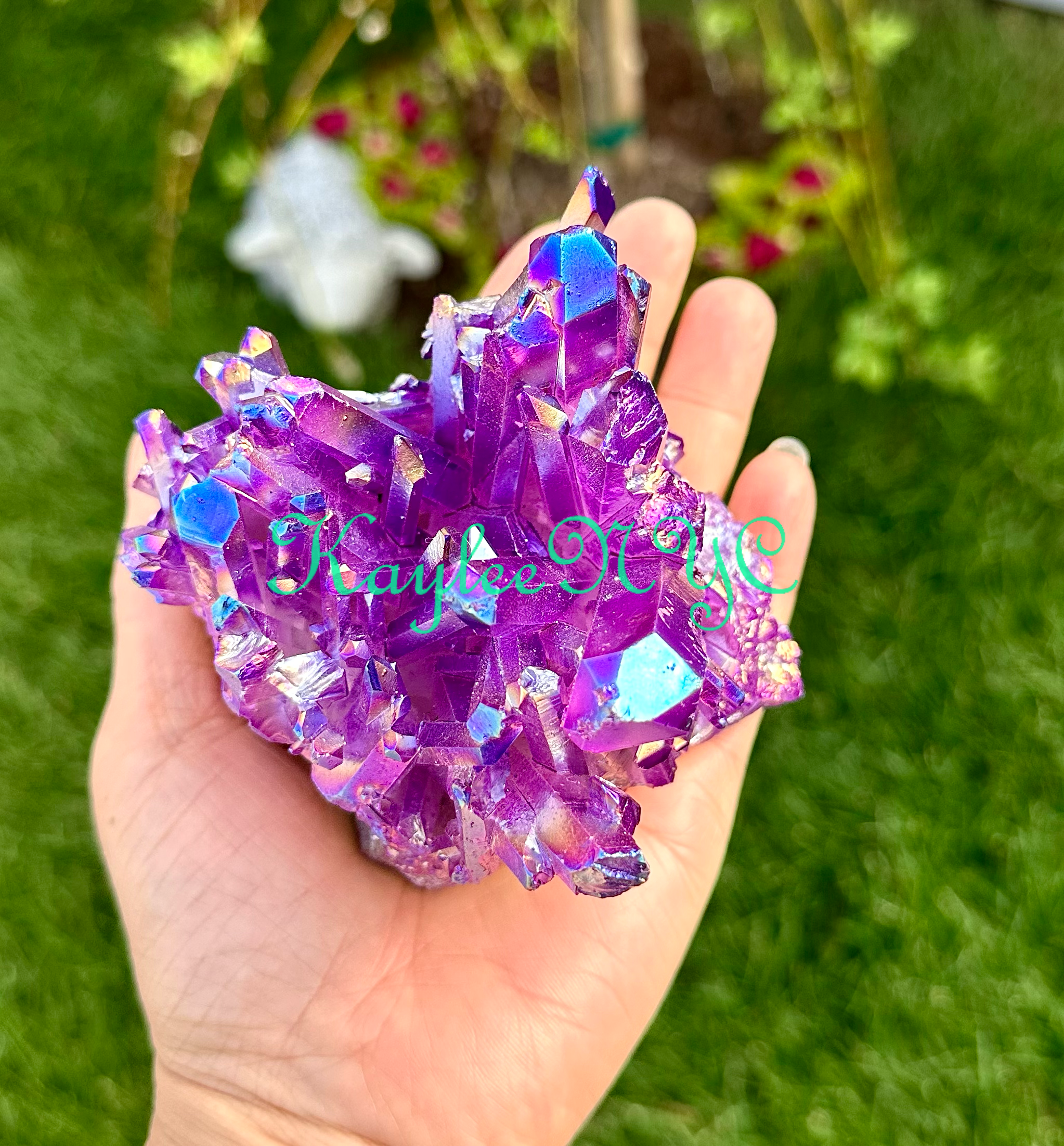 KayleeNYC - Wholesale Spiritual Stone/Crystal - 6-7 PCs Mix Aura Lemurian Quartz Cluster Crystal6