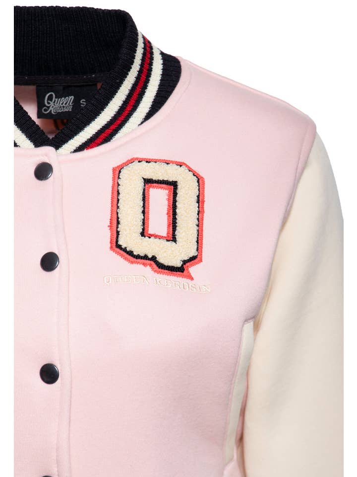 pink College Jacket "Purr Purr" for wholesale on Faire2