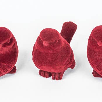 Hanna's Handiworks - Wholesale Decorative Tabletop Object - FUZZY CARDINAL TABLETOP 3 ASSORTED