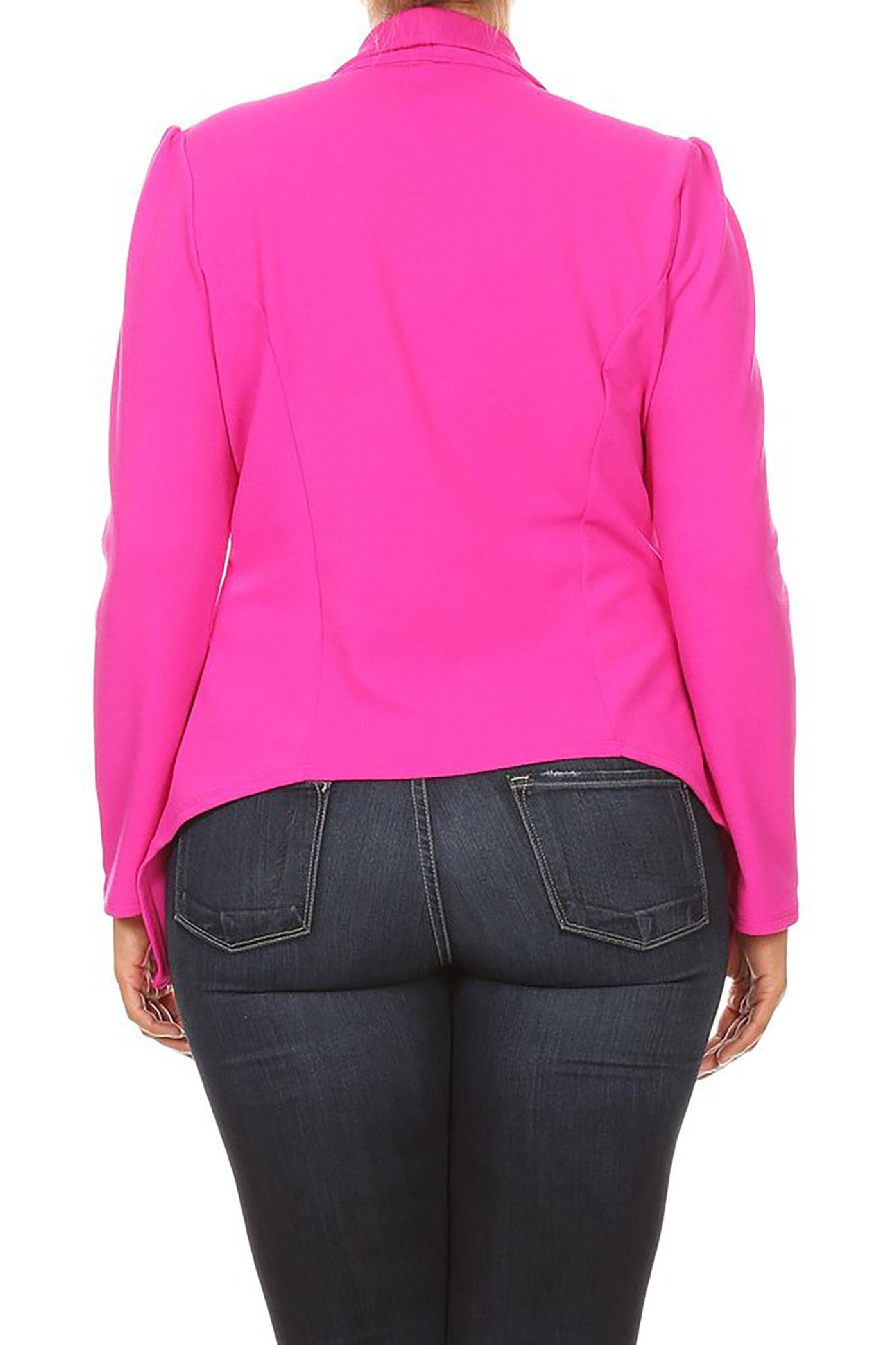 MOA COLLECTION – Blazer - Mulher por atacado – Jaqueta feminina sólida de mangas compridas para escritório11