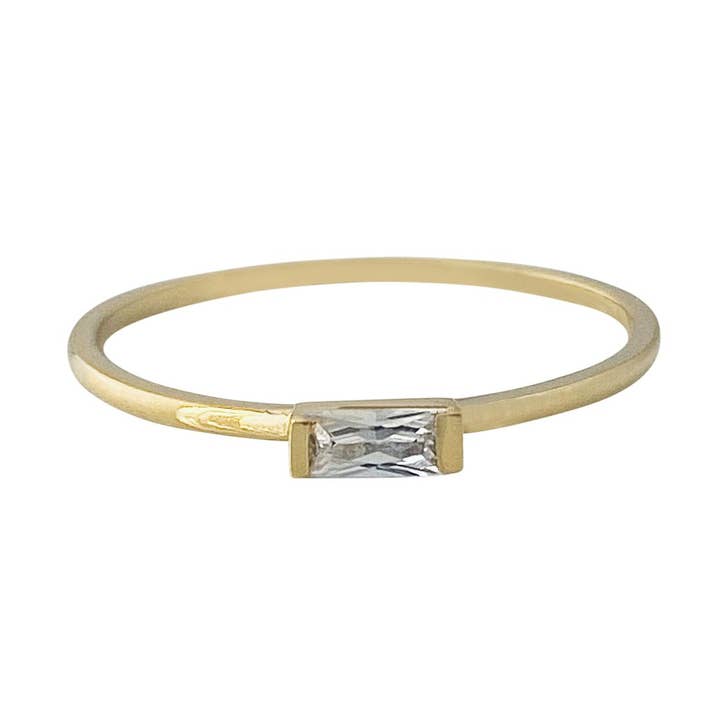 Klar Baguette Enkeltstensring for engroshandel hos Modern Opus