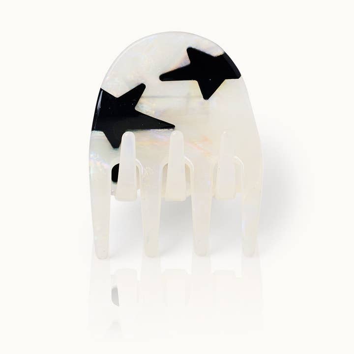 Haarklammer Star Black & White for wholesale by by Vivi.