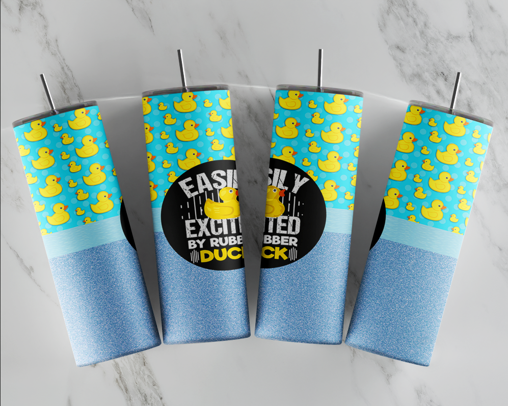 So Peachy Designs - Wholesale Insulated Mug/Tumbler - Easily Excited By Rubber Ducks Tumbler, Rubber Duck Tumbler 1