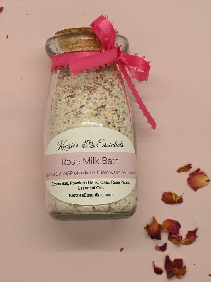 Rose Milk Bath for wholesale by Kenzie's Essentials