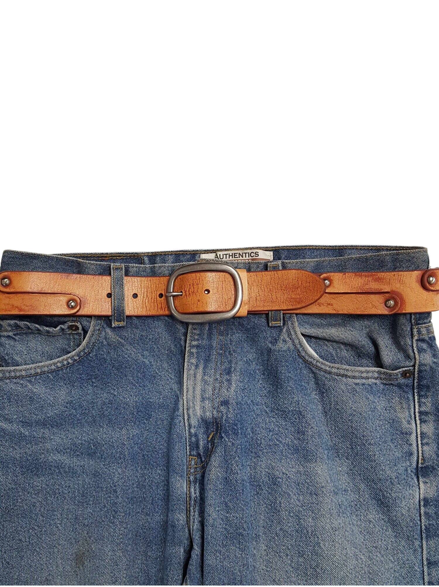 Axesoria West - Wholesale Belt - Women's - Vintage Distressed Studded Leather Jean belt2