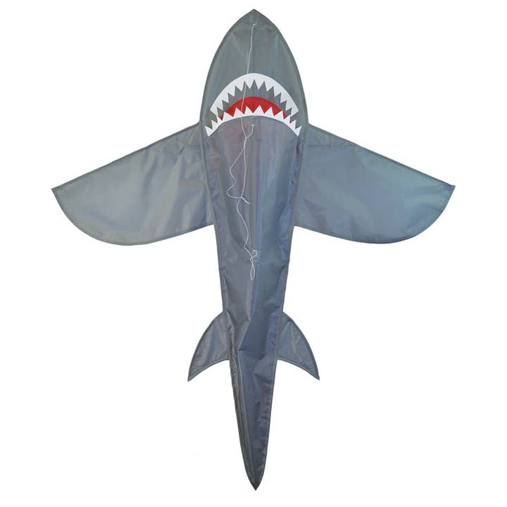 Cerf-volant requin 3D gris 5 pour la vente par In the Breeze, LLC.