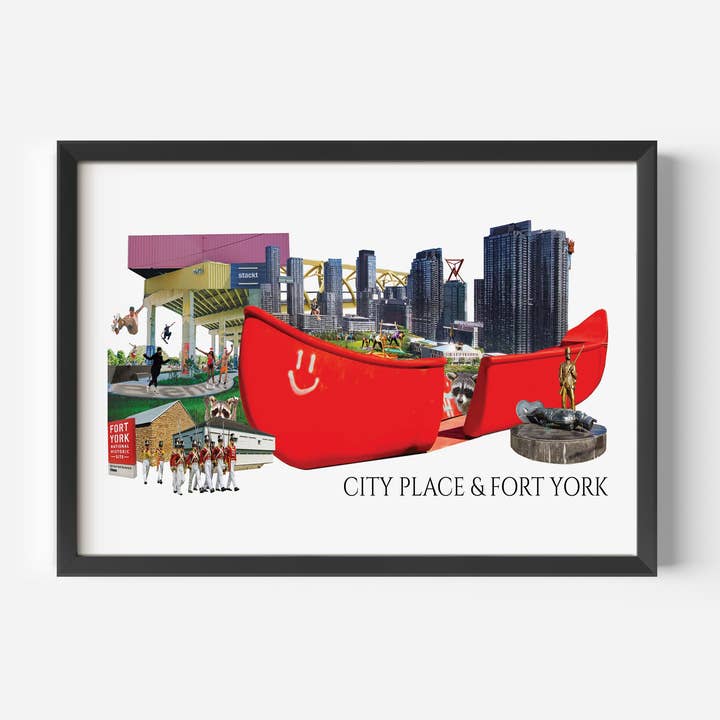Impression d'art collage City Place & Fort York pour la vente par Cityscapes by Lyndon Wiebe