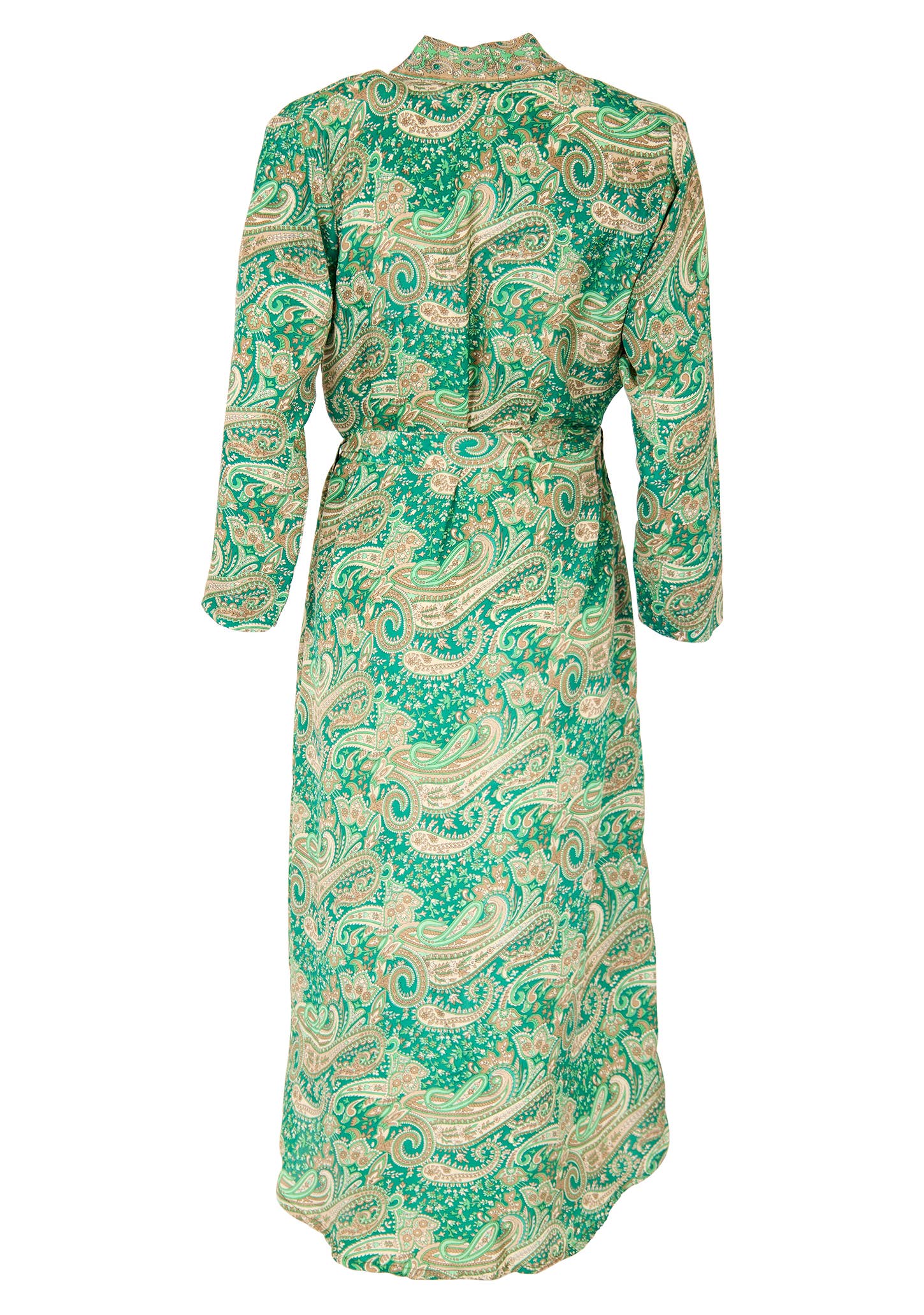 Namaste – Robe - Mulher por atacado – Kimono Verde Floral com Estampa Paisley4