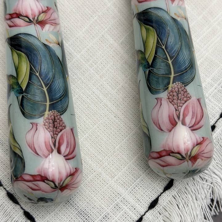 Vibhsa - Wholesale Serving Utensil - Cake Cutting Knife & Server with Mint Floral Meenakari Work