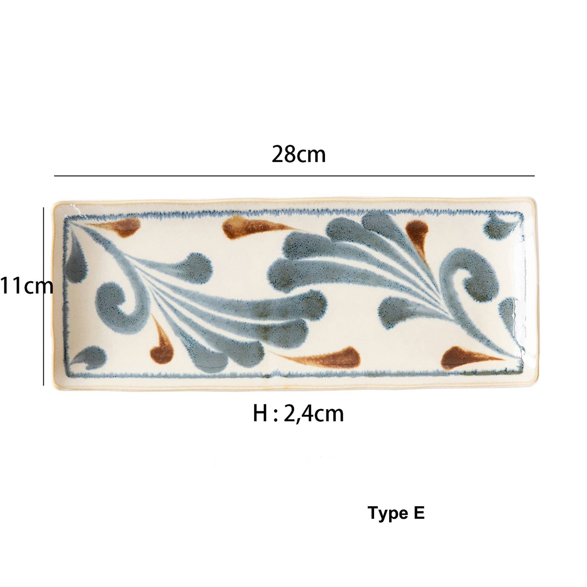 MinoCraft - Wholesale Dinner Plate - Mino-yaki handmade rectangular plate3