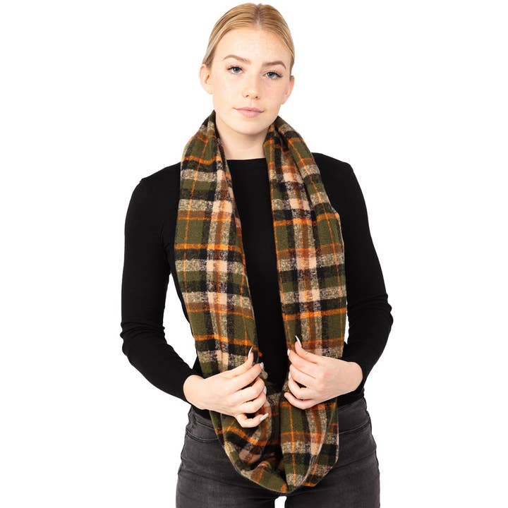 PLAID INFINITY SCARF for wholesale by Girly