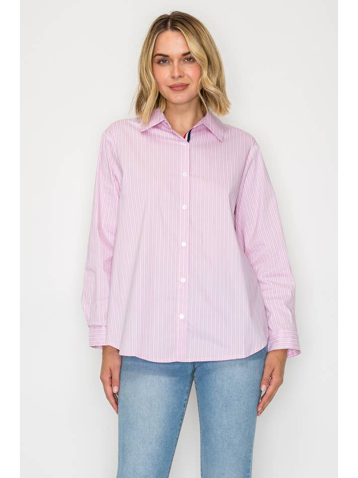 Joh Apparel – wholesale Blouse – Women’s – Jasmine Cotton Pinstripe Shirt23