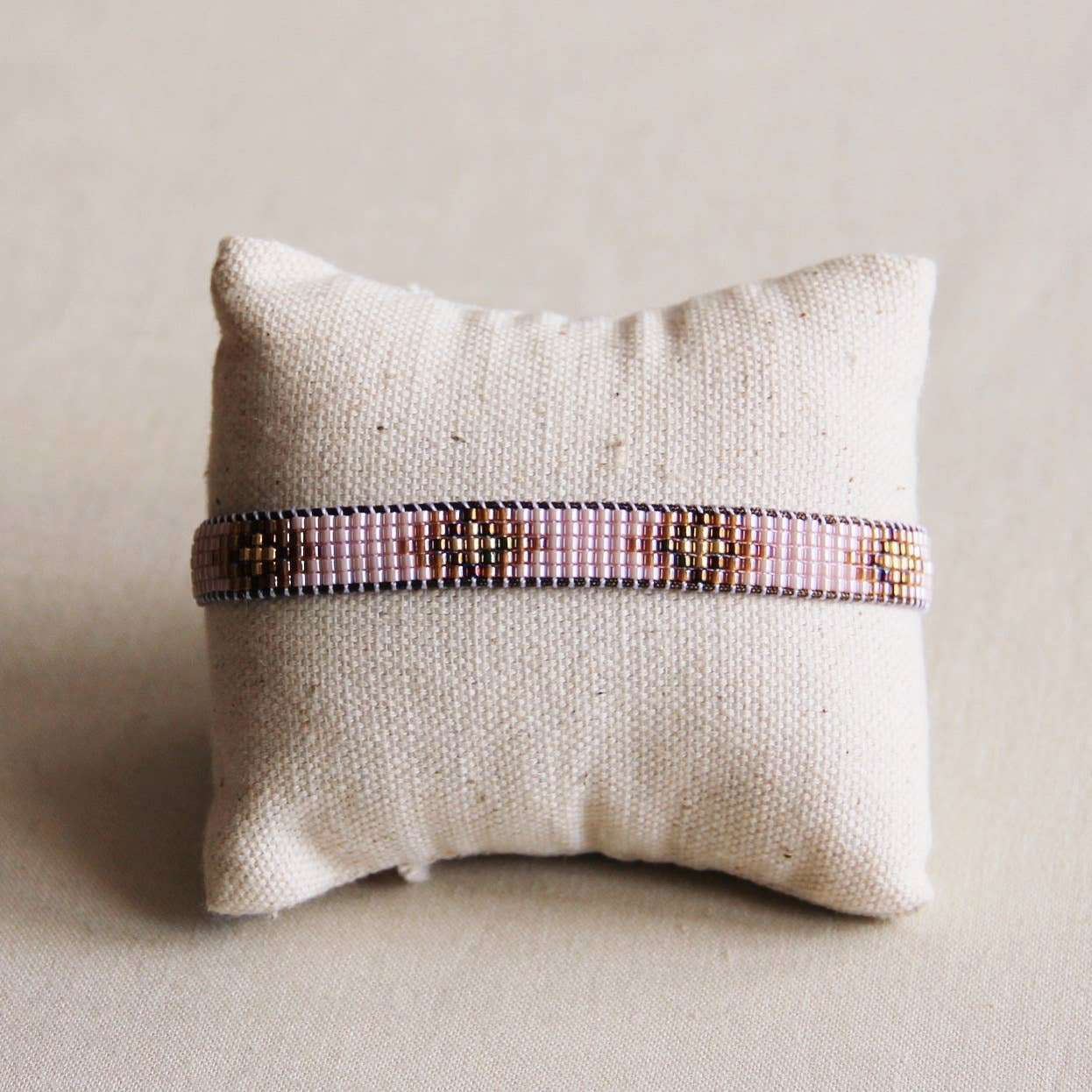 Bazou – Pulseira entrelaçada/entrançada por atacado – Pulseira trançada nude/cognac/dourada3