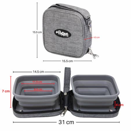 Only An Ocean Europe - Wholesale Pet Travel Bowl - Cat/Dog - Petique Portabowl Water and Food Bowl - Grey5