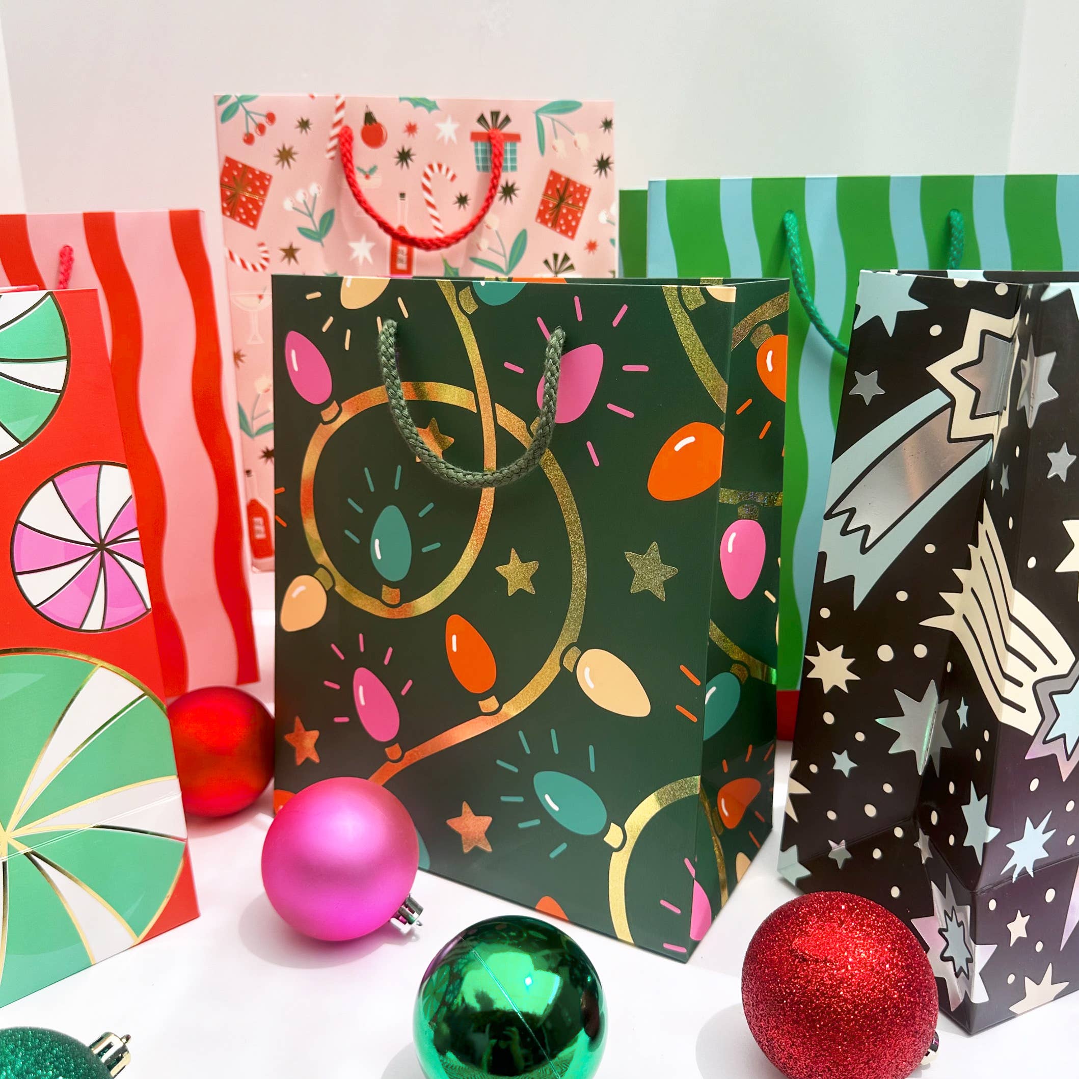 The Social Type - Wholesale Gift Bag - Holiday Bulbs Gift Bag 2