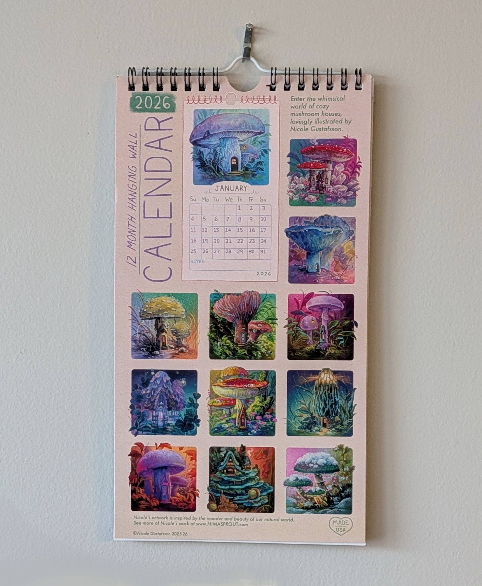 Nimasprout - Wholesale Calendar - 2026 Mushroom House - Calendar1