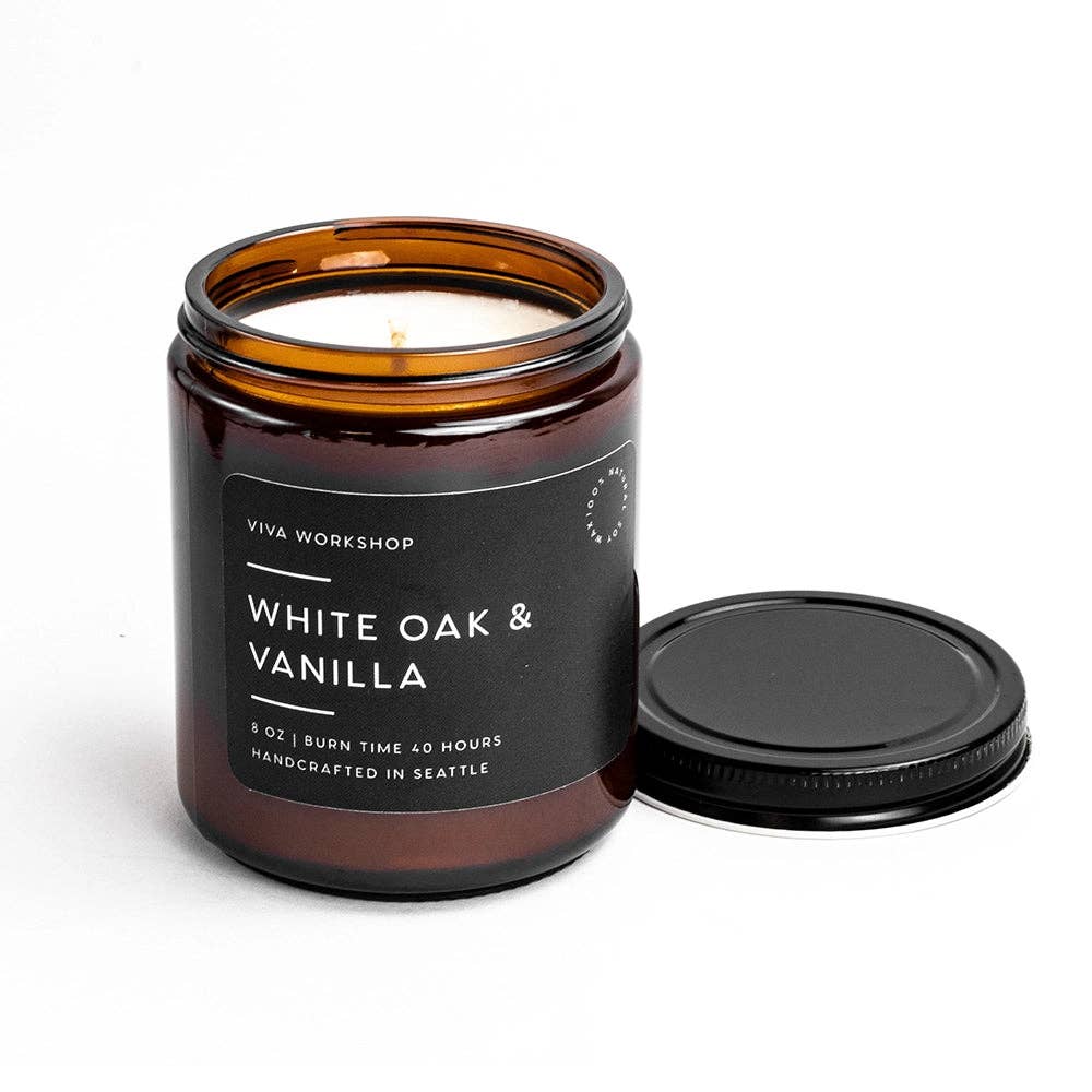 Viva Workshop - Wholesale Jar/Filled Candle - White Oak & Vanilla2
