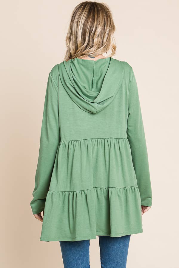 Culture Code - Wholesale Tunic - Women's - CFD1150LA - HOODIE SHIRRING LONG SLEEVE DRESS15