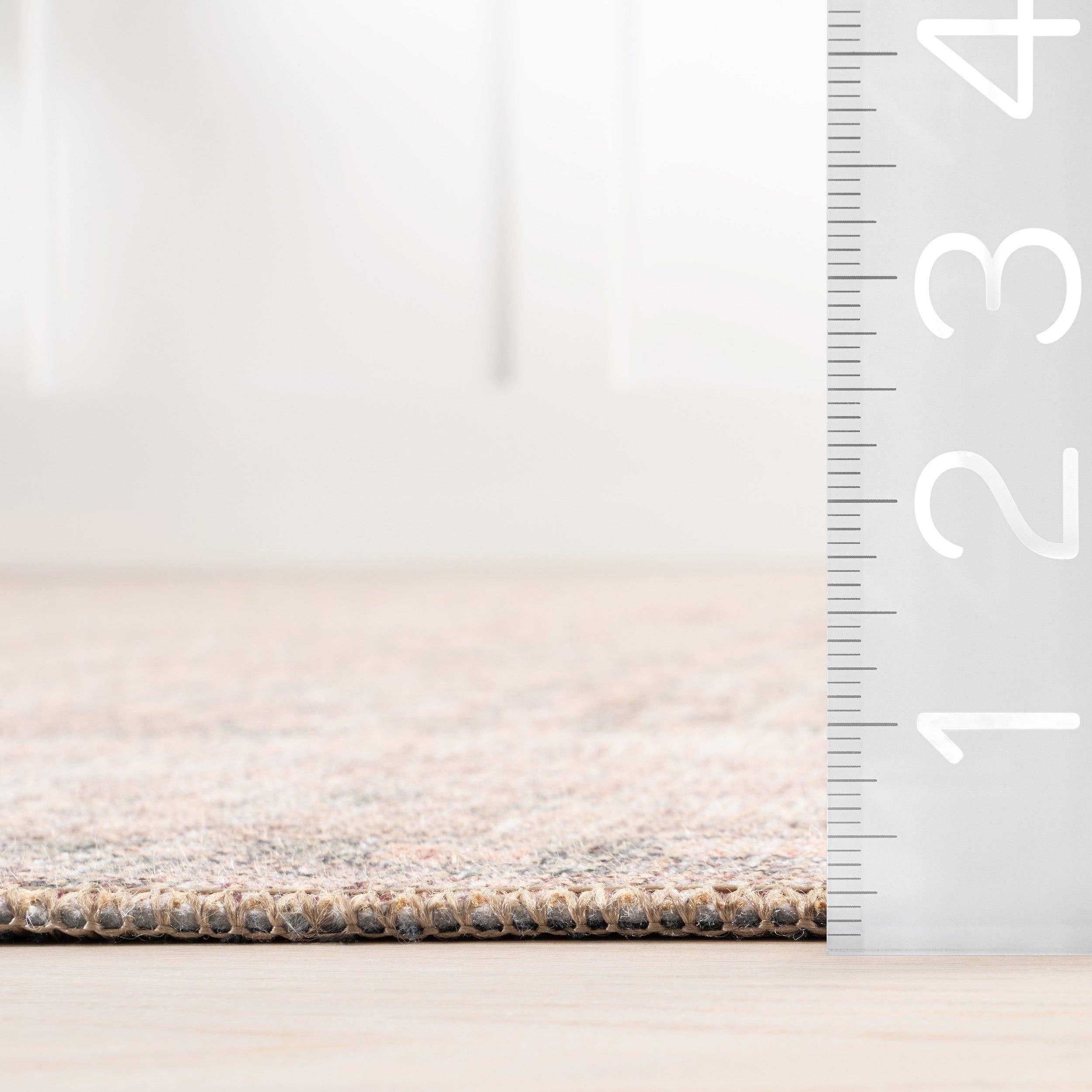 Light Brown Hillstone Collection Olene Traditional Vintage Medallion Area Rug for wholesale on Faire1