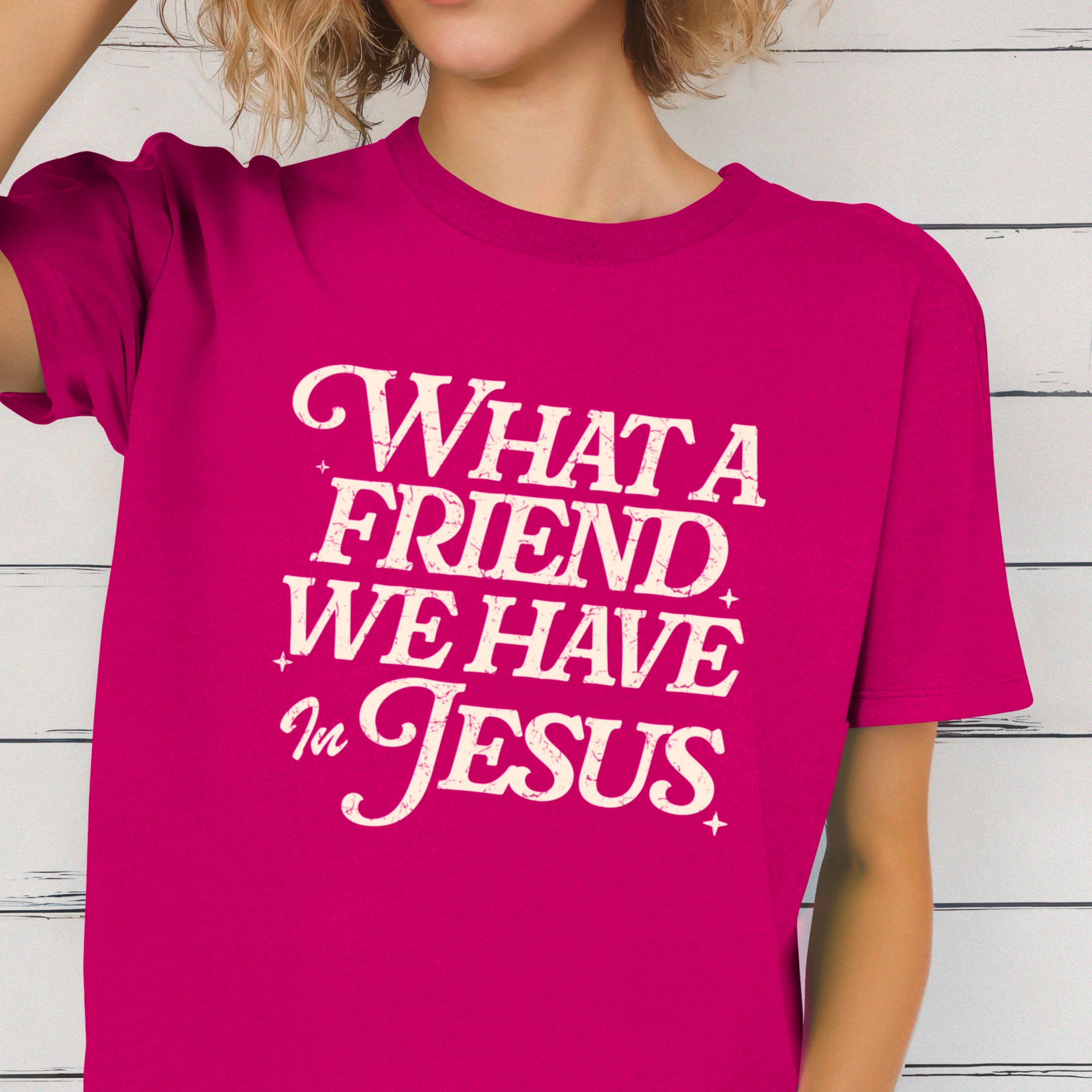 Shoppe SHC - Wholesale T-Shirt (Graphic) - Women's - What A Friend We Have In Jesus Graphic Tee |  Gildan18