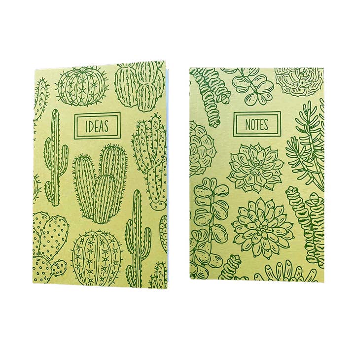 Zaknotitieboek voor cactussen en vetplanten, set van 2 voor wholesale door Noteworthy Paper & Press