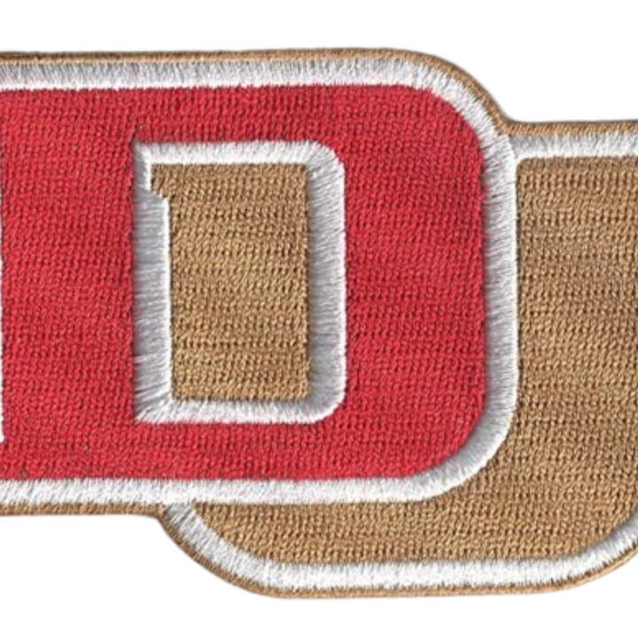 Toppa in velcro con gancio Denver University 3,25"W x 2,375"H (Non una toppa termoadesiva) per la vendita all'ingrosso da parte di HEDi