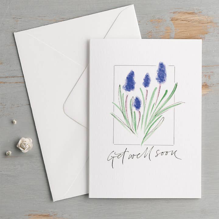 'Beterschap' Decoratieve Bloemenkaart voor wholesale door Gabrielle Solly Illustration