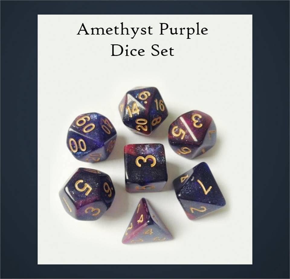 Drawlab Entertainment – wholesale Dice – Amethyst Purple Dice Set