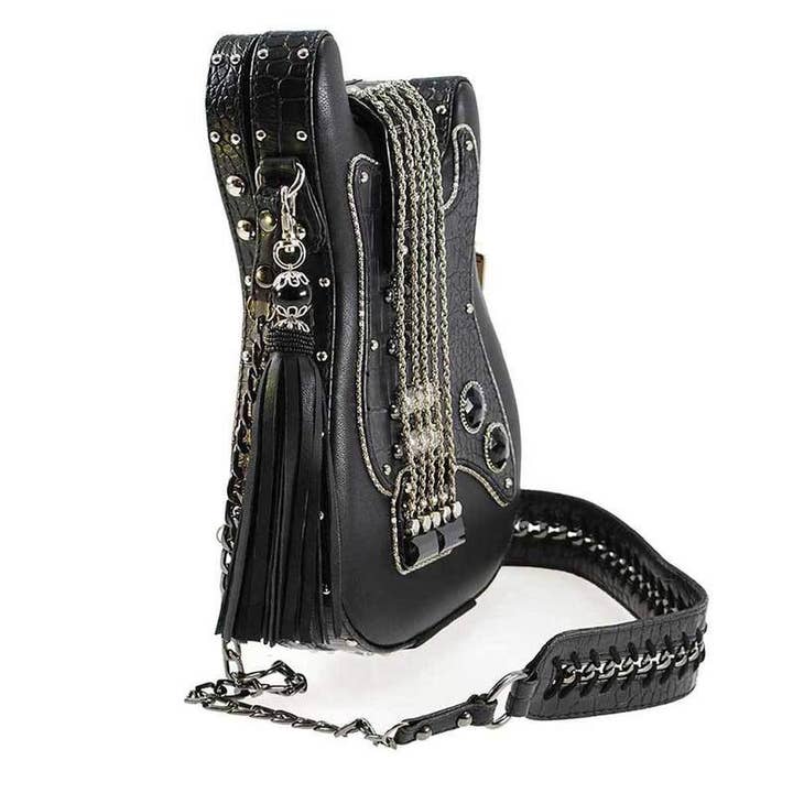 Mary Frances Accessories – wholesale Axelväska - Dam – Vänd det upp pärlstav gitarr Crossbody handväska