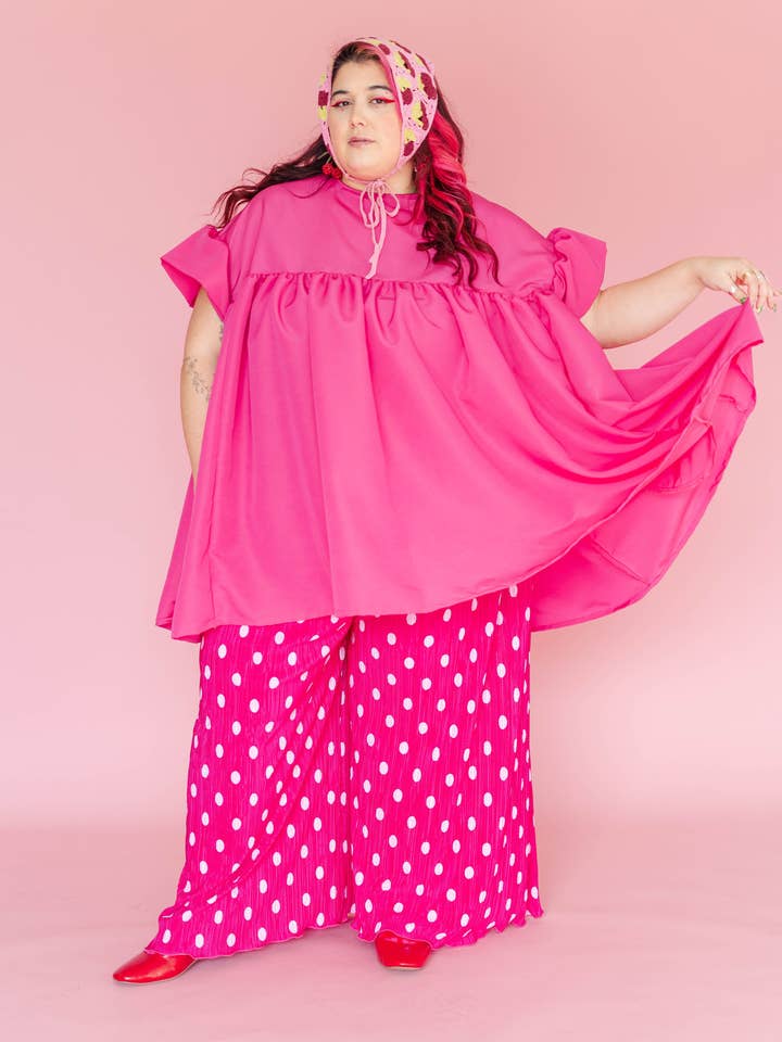 Nettle Studios - Wholesale Dress - Women's - Hot Pink Mini Mushroom Dress - Size Inclusive12