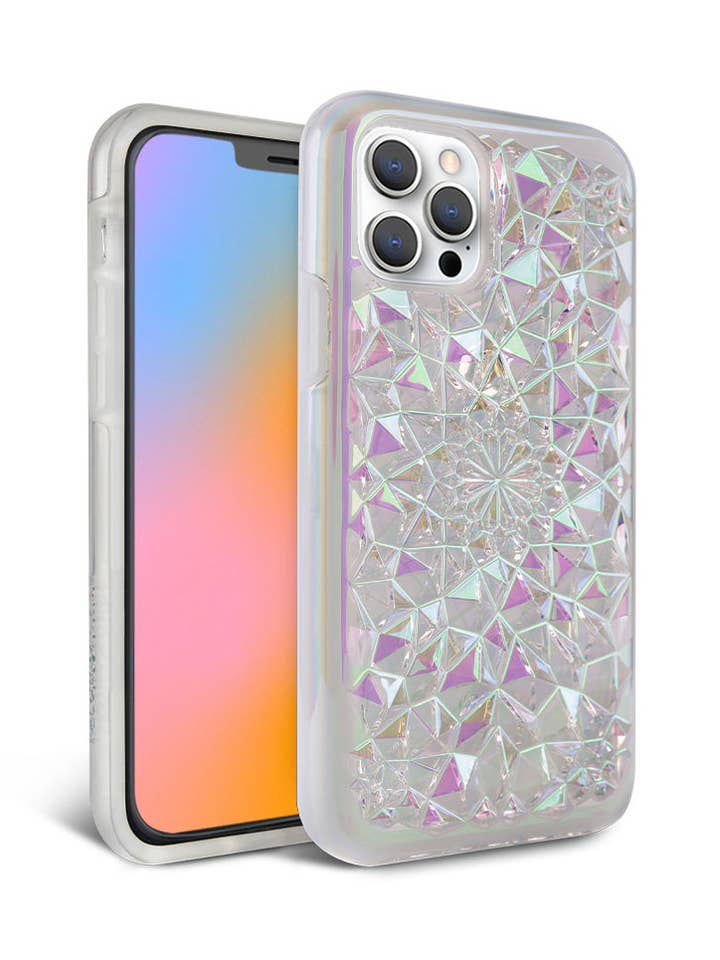 Clear Cosmic Holographic Kaleidoscope iPhone Case for wholesale by Felony Case