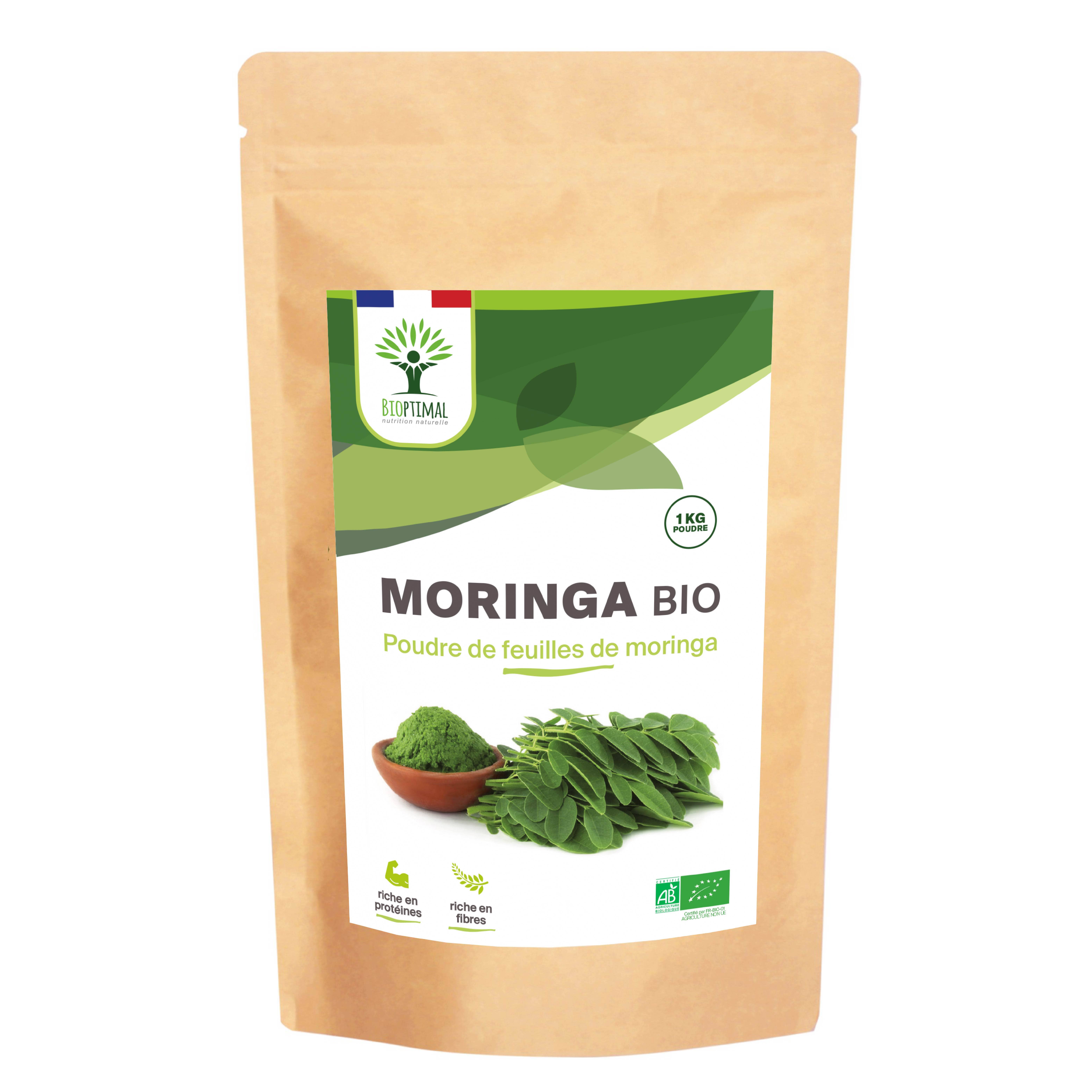 Bioptimal - Wholesale Protein/Superfood Powder - Organic Moringa powder - Packaged in France - Vegan3