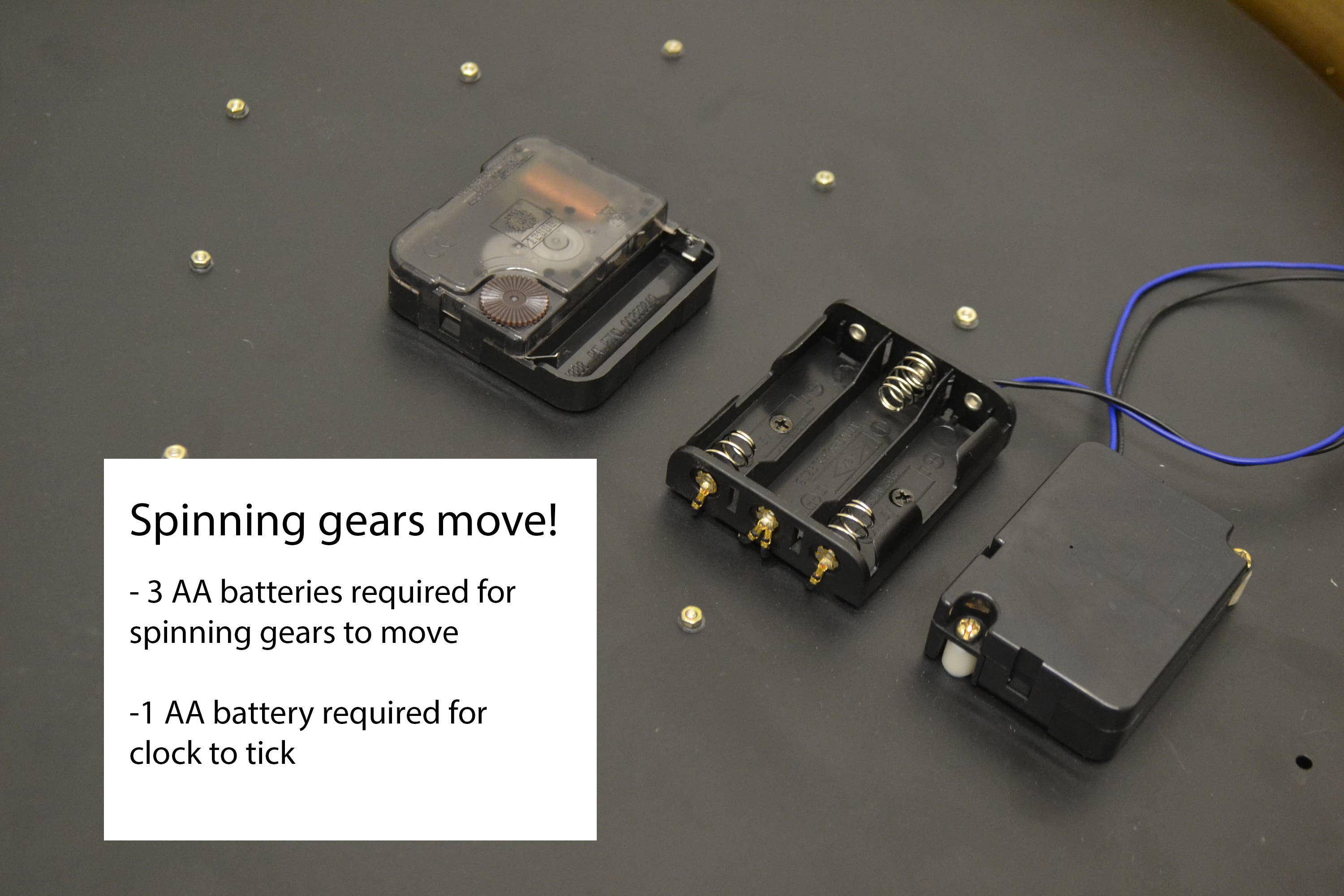 Three Star IM/EX Inc. - Wholesale Wall Clock - 17.5" Ant Gold Wall Clock With Moving Gears2